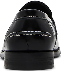 Steve Madden Men's Natan Stud Detailed Leather Penny Loafers