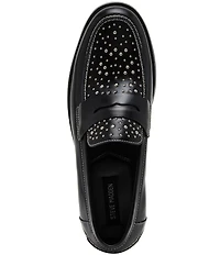 Steve Madden Men's Natan Stud Detailed Leather Penny Loafers