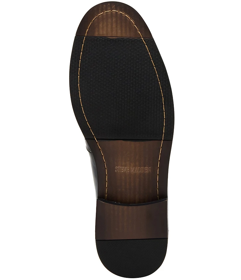 Steve Madden Men's Natan Stud Detailed Leather Penny Loafers