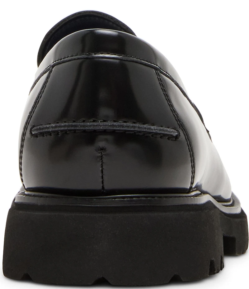 Steve Madden Men's Naxos Leather Bit Buckle Lug Loafers