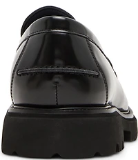 Steve Madden Men's Naxos Leather Bit Buckle Lug Loafers
