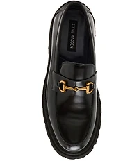 Steve Madden Men's Naxos Leather Bit Buckle Lug Loafers
