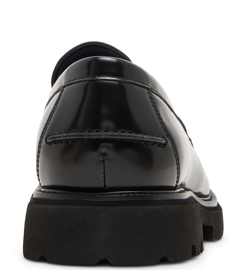 Steve Madden Men's Naxos Leather Bit Buckle Lug Loafers