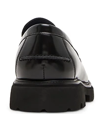 Steve Madden Men's Naxos Leather Bit Buckle Lug Loafers