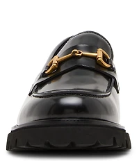 Steve Madden Men's Naxos Leather Bit Buckle Lug Loafers