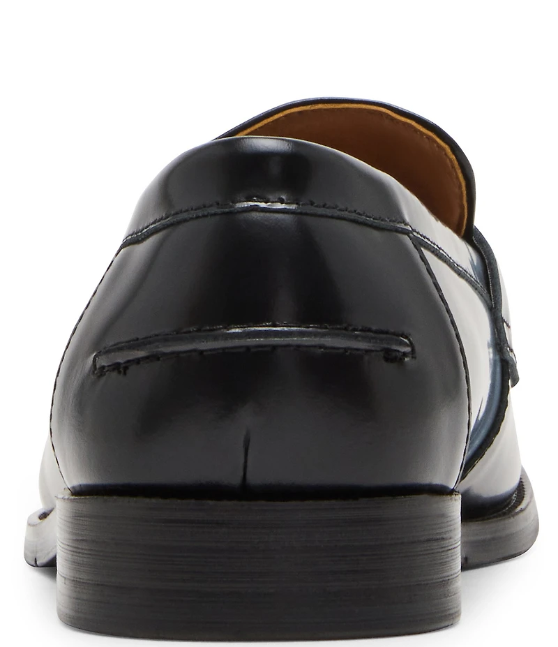 Steve Madden Men's Norton Leather Bit Buckle Dress Loafers