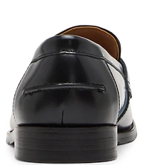 Steve Madden Men's Norton Leather Bit Buckle Dress Loafers