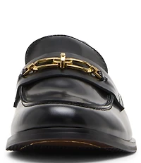 Steve Madden Men's Norton Leather Bit Buckle Dress Loafers