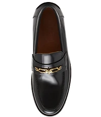 Steve Madden Men's Norton Leather Bit Buckle Dress Loafers