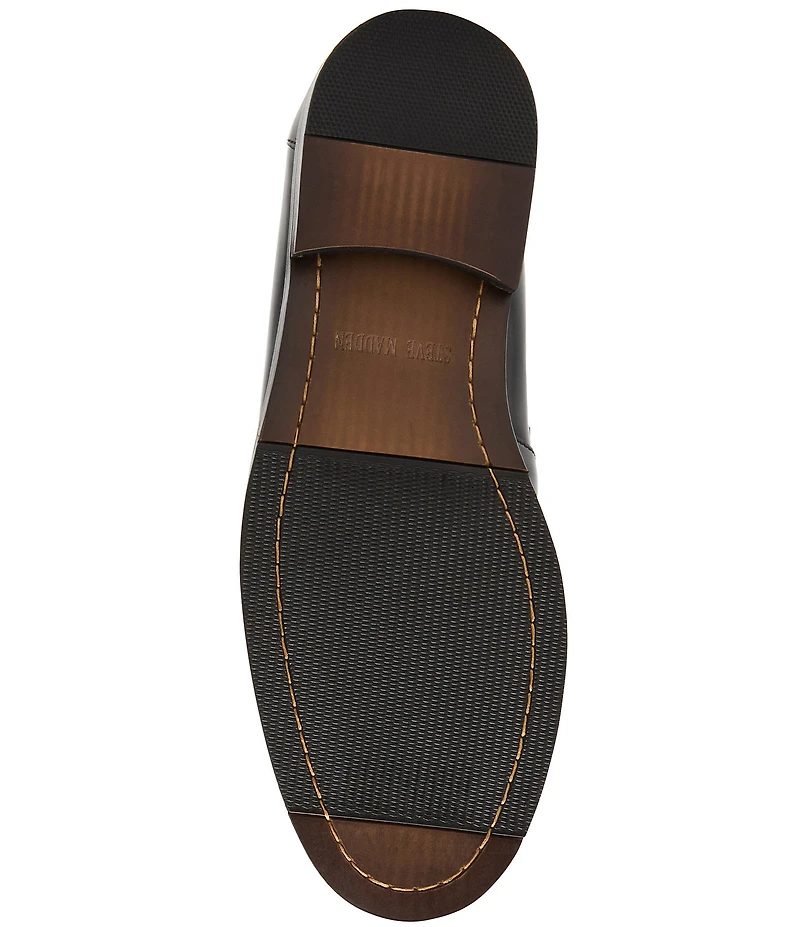 Steve Madden Men's Norton Leather Bit Buckle Dress Loafers