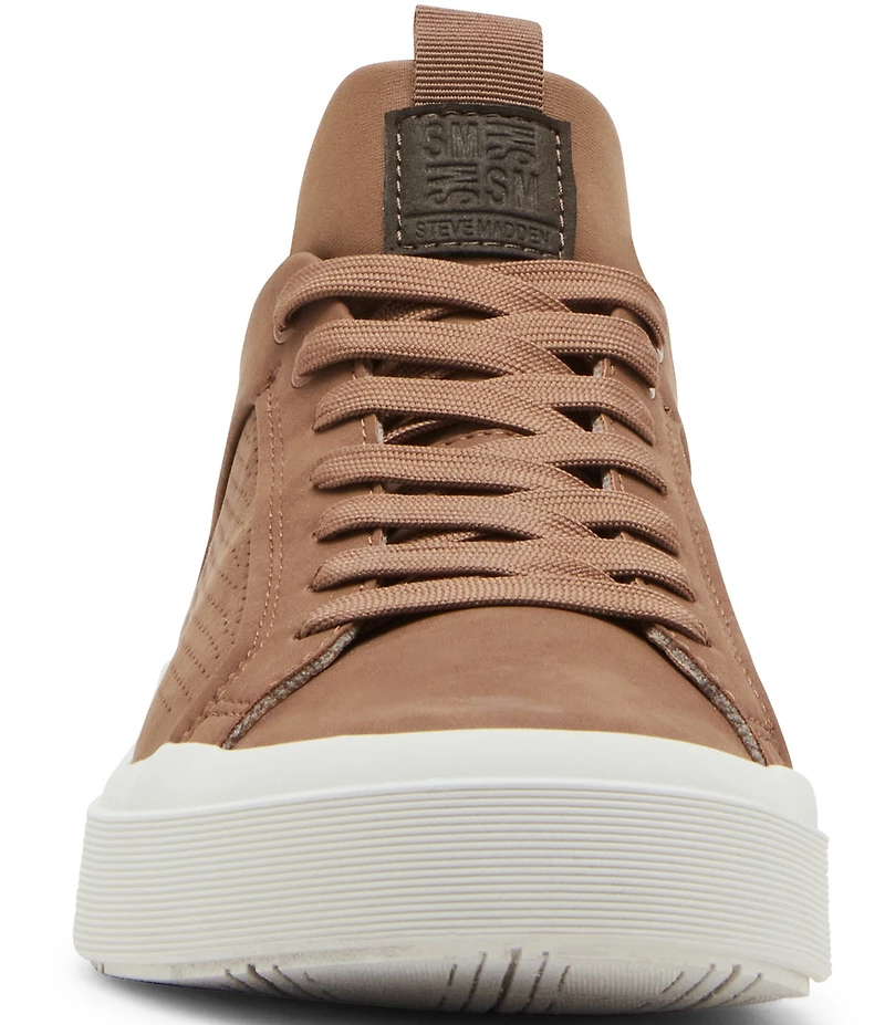 Steve Madden Men's Oasys Perforated Suede Lace Up Sneakers
