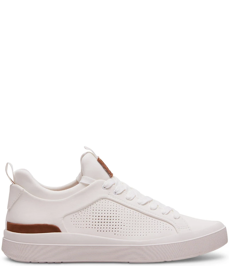 Steve Madden Men's Oasys Perforated Suede Lace Up Sneakers