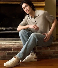 Steve Madden Men's Oasys Perforated Suede Lace Up Sneakers