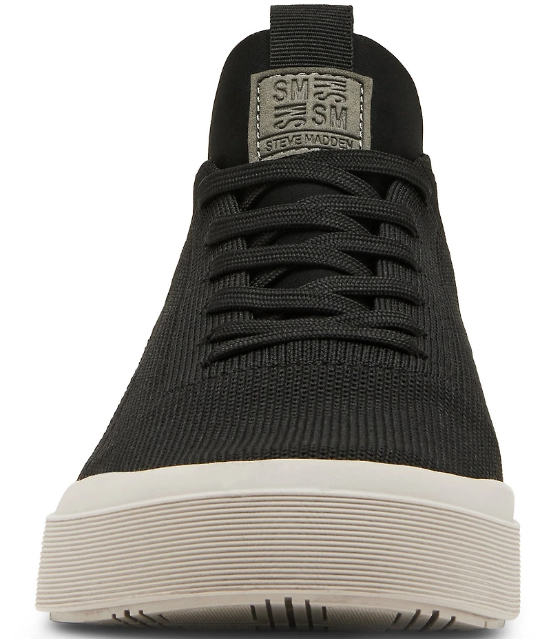 Steve Madden Men's Odyssee Perforated Knit Lace Up Sneakers