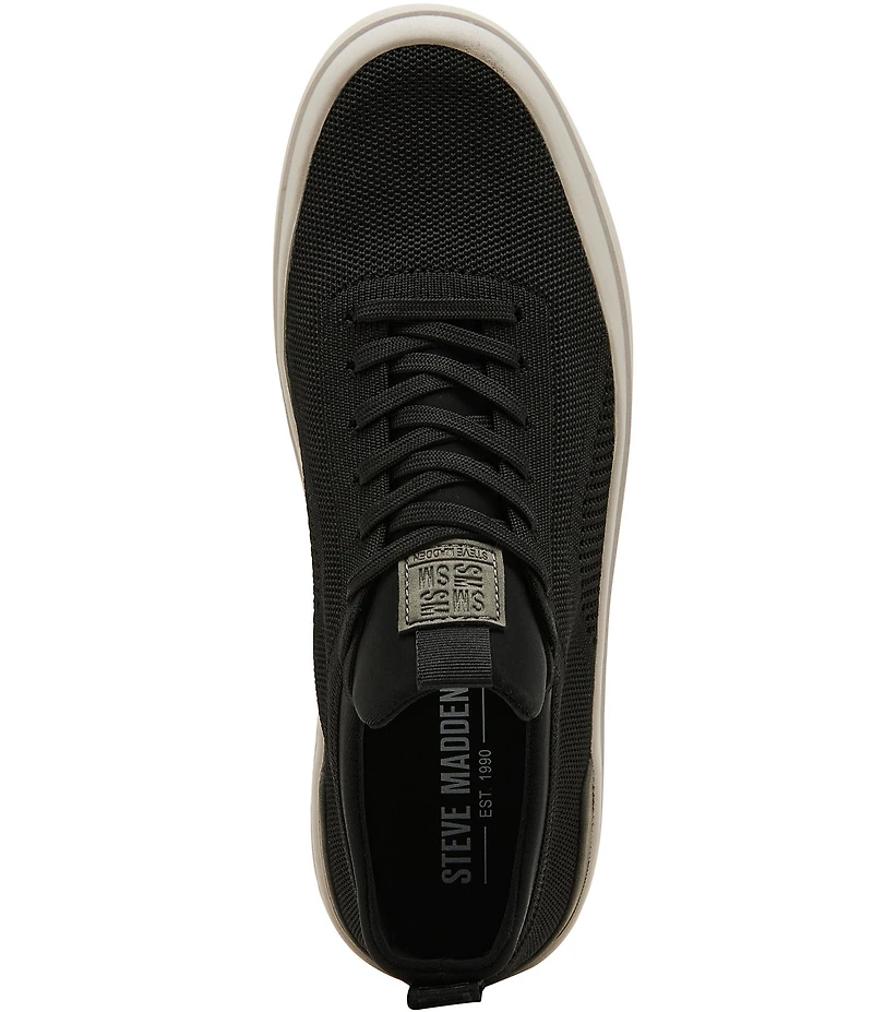 Steve Madden Men's Odyssee Perforated Knit Lace Up Sneakers
