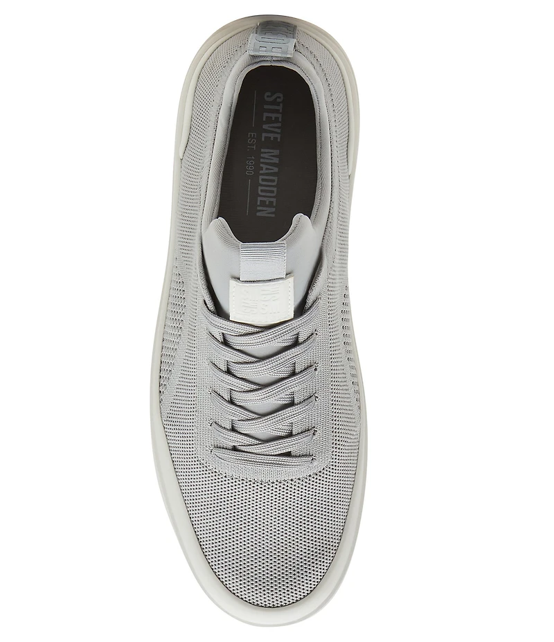 Steve Madden Men's Odyssee Perforated Knit Lace Up Sneakers
