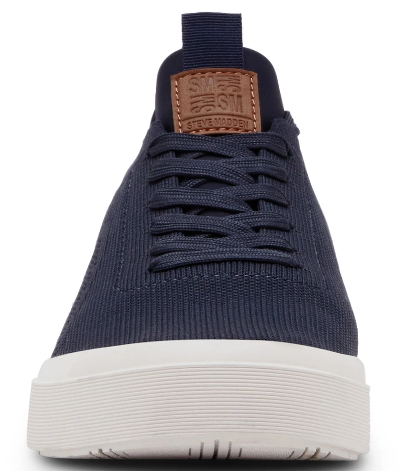 Steve Madden Men's Odyssee Perforated Knit Lace Up Sneakers