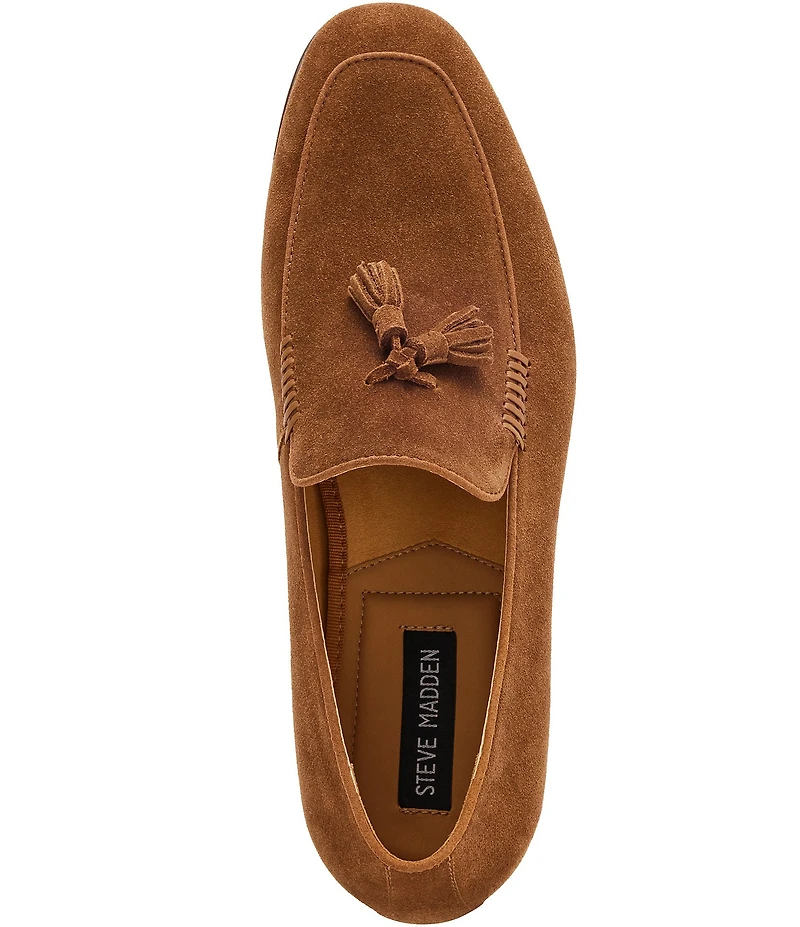 Steve Madden Men's Ondre Suede Tassel Dress Slip On Loafers
