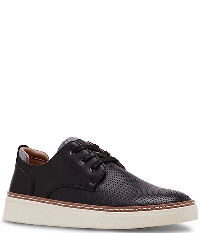 Steve Madden Men's Ormani Perforated Leather Lace Up Sneakers