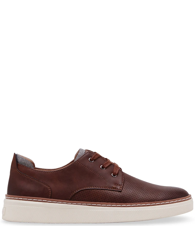 Steve Madden Men's Ormani Perforated Leather Lace Up Sneakers