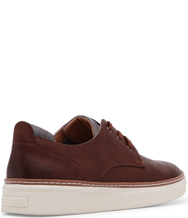 Steve Madden Men's Ormani Perforated Leather Lace Up Sneakers