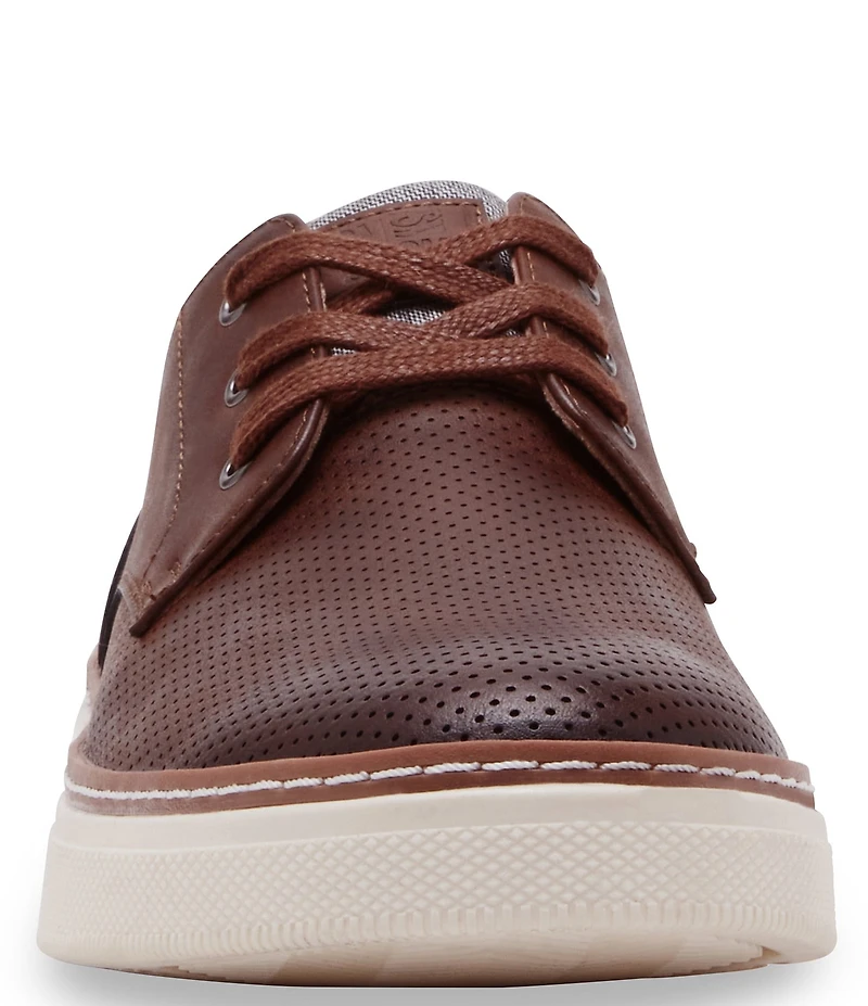 Steve Madden Men's Ormani Perforated Leather Lace Up Sneakers