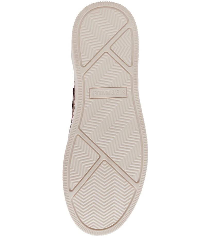 Steve Madden Men's Ormani Perforated Leather Lace Up Sneakers