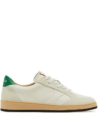 Steve Madden Men's Prismo Leather and Suede Perforated Detail Lace Up Sneakers