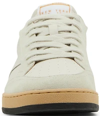 Steve Madden Men's Prismo Leather and Suede Perforated Detail Lace Up Sneakers