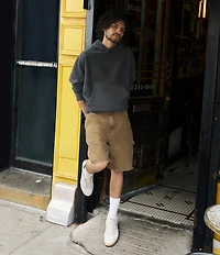 Steve Madden Men's Prismo Leather and Suede Perforated Detail Lace Up Sneakers