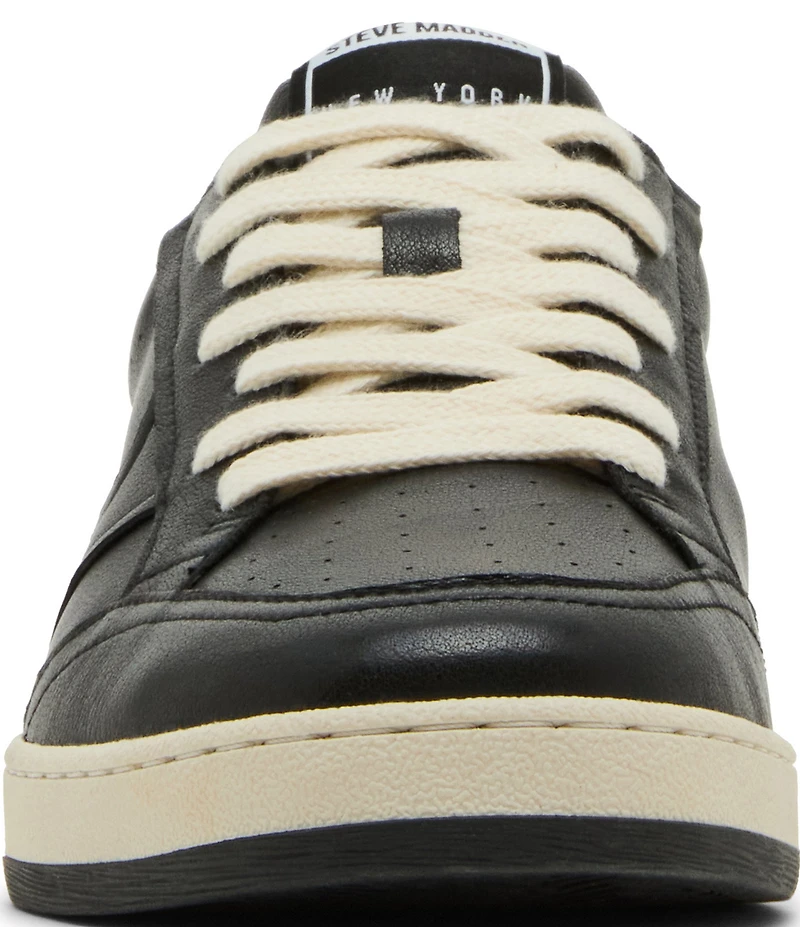 Steve Madden Men's Prismo Leather Perforated Detail Lace Up Sneakers