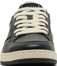 Steve Madden Men's Prismo Leather Perforated Detail Lace Up Sneakers