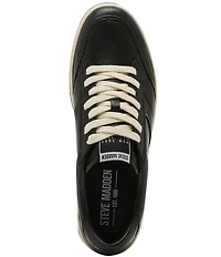 Steve Madden Men's Prismo Leather Perforated Detail Lace Up Sneakers