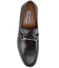 Steve Madden Men's Privacy Burnished Leather Bit Buckle Loafers
