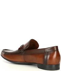 Steve Madden Men's Privacy Burnished Leather Bit Buckle Loafers