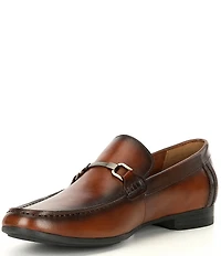 Steve Madden Men's Privacy Burnished Leather Bit Buckle Loafers