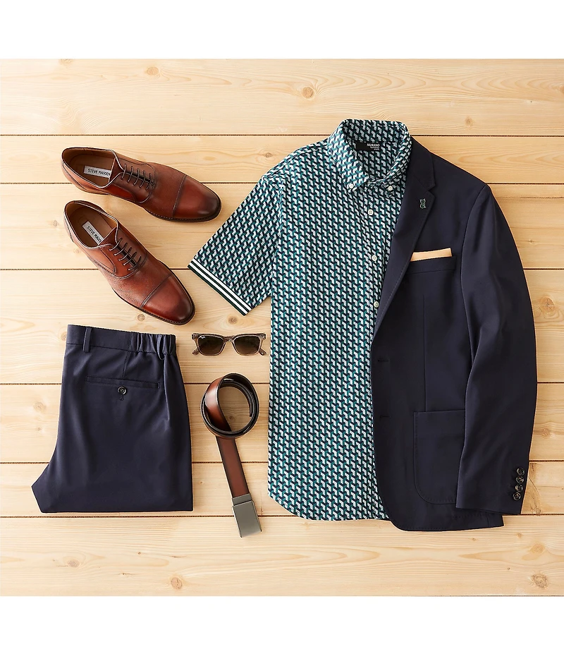 Steve Madden Men's Proctr Leather Cap Toe Oxfords