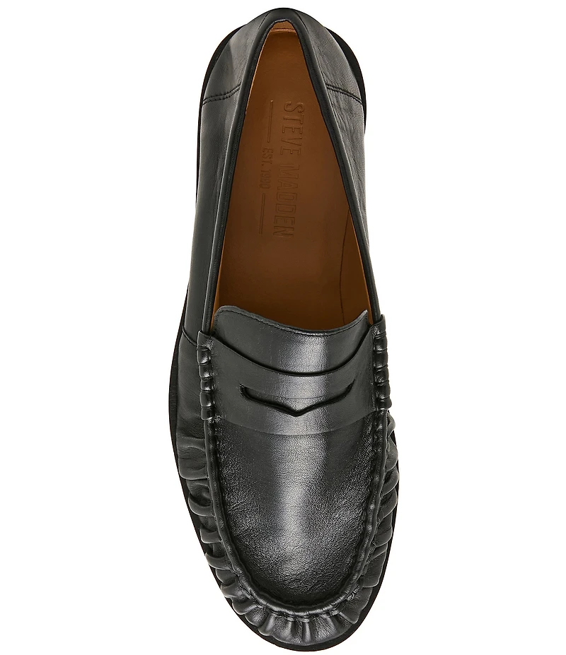 Steve Madden Men's Quest Leather Penny Loafers