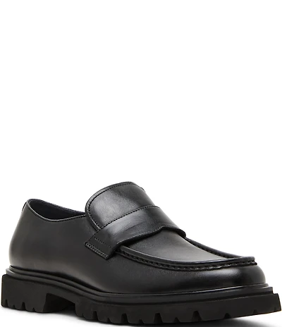 Steve Madden Men's Reynolds Leather Lug Penny Loafers