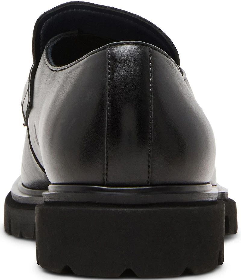 Steve Madden Men's Reynolds Leather Lug Penny Loafers