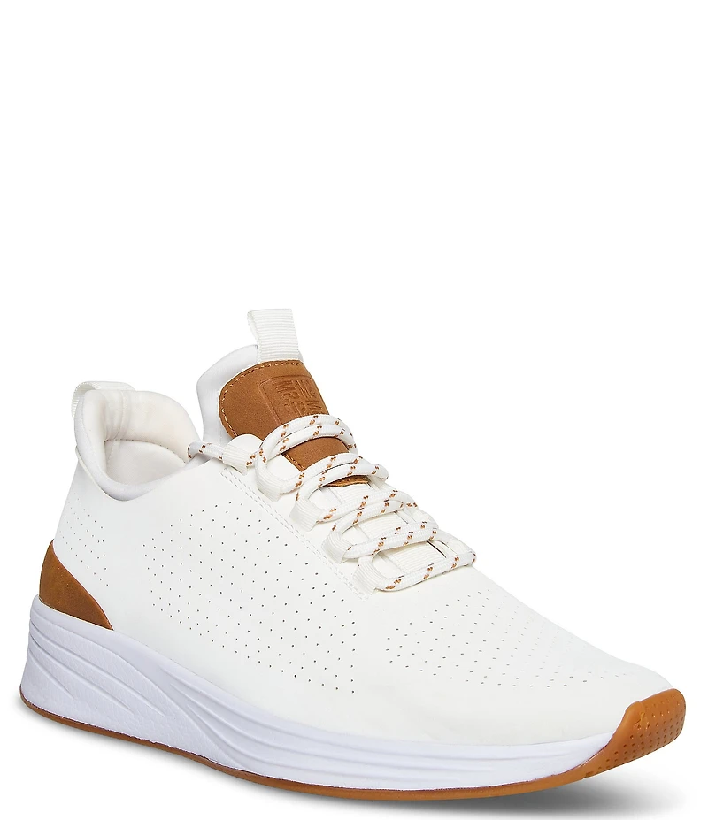 Steve Madden Men's Sakkai Perforated Leather Lace Up Sneakers