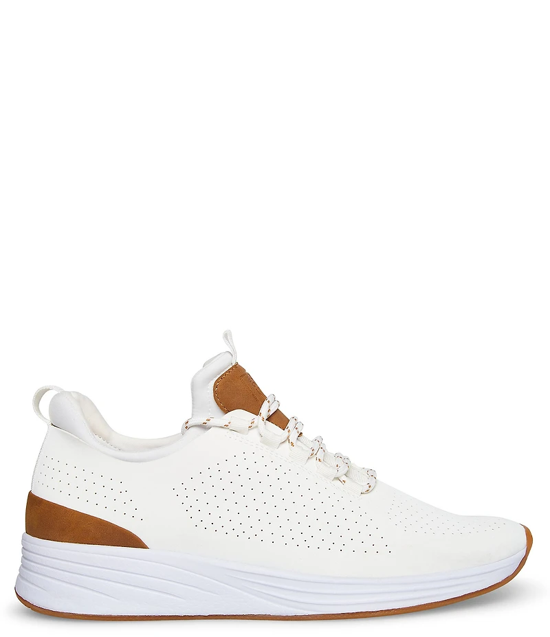 Steve Madden Men's Sakkai Perforated Leather Lace Up Sneakers