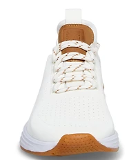 Steve Madden Men's Sakkai Perforated Leather Lace Up Sneakers