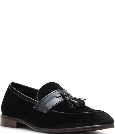 Steve Madden Men's Salinas Velvet Tassel Dress Slip On Loafers
