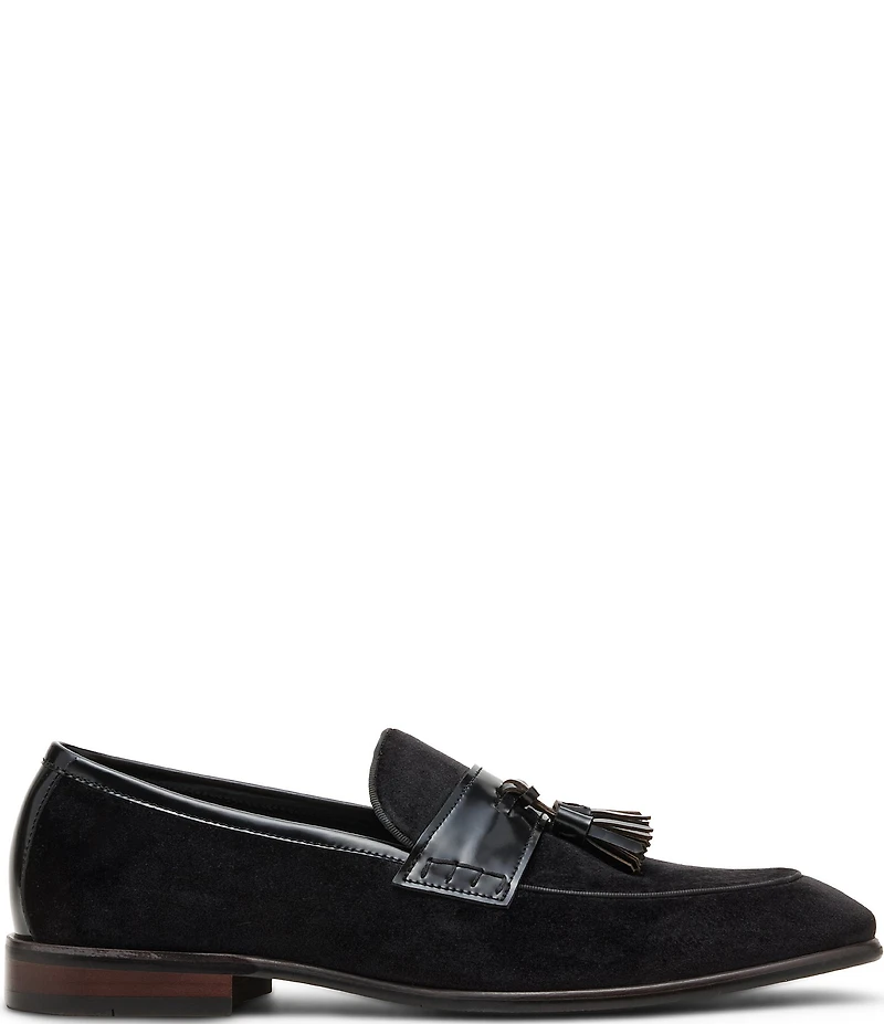 Steve Madden Men's Salinas Velvet Tassel Dress Slip On Loafers