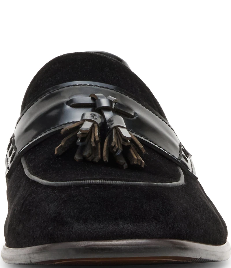 Steve Madden Men's Salinas Velvet Tassel Dress Slip On Loafers
