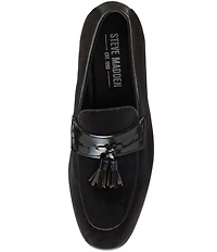 Steve Madden Men's Salinas Velvet Tassel Dress Slip On Loafers