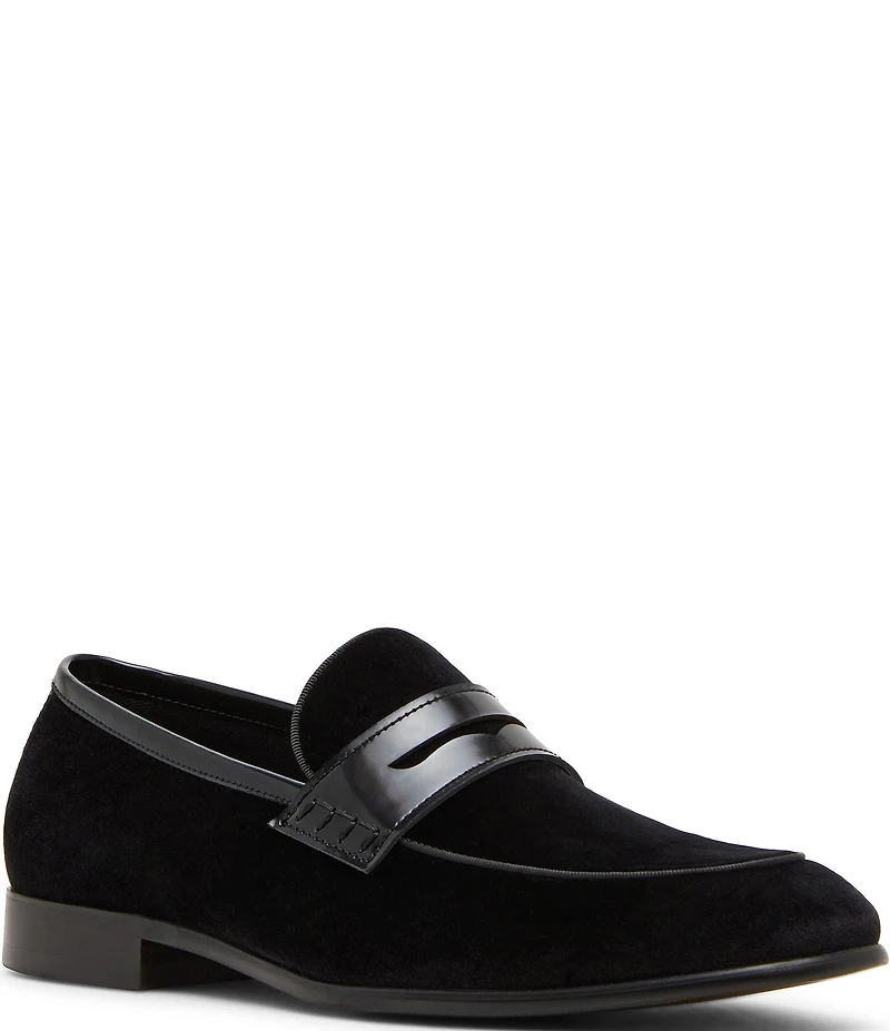 Steve Madden Men's Santee Velvet Dress Penny Loafers