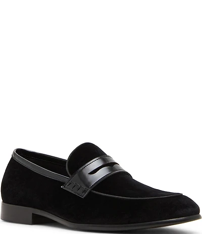 Steve Madden Men's Santee Velvet Dress Penny Loafers