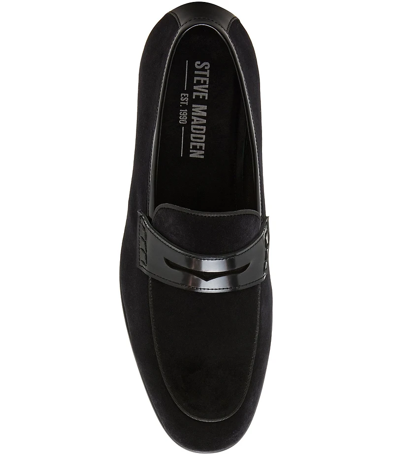Steve Madden Men's Santee Velvet Dress Penny Loafers